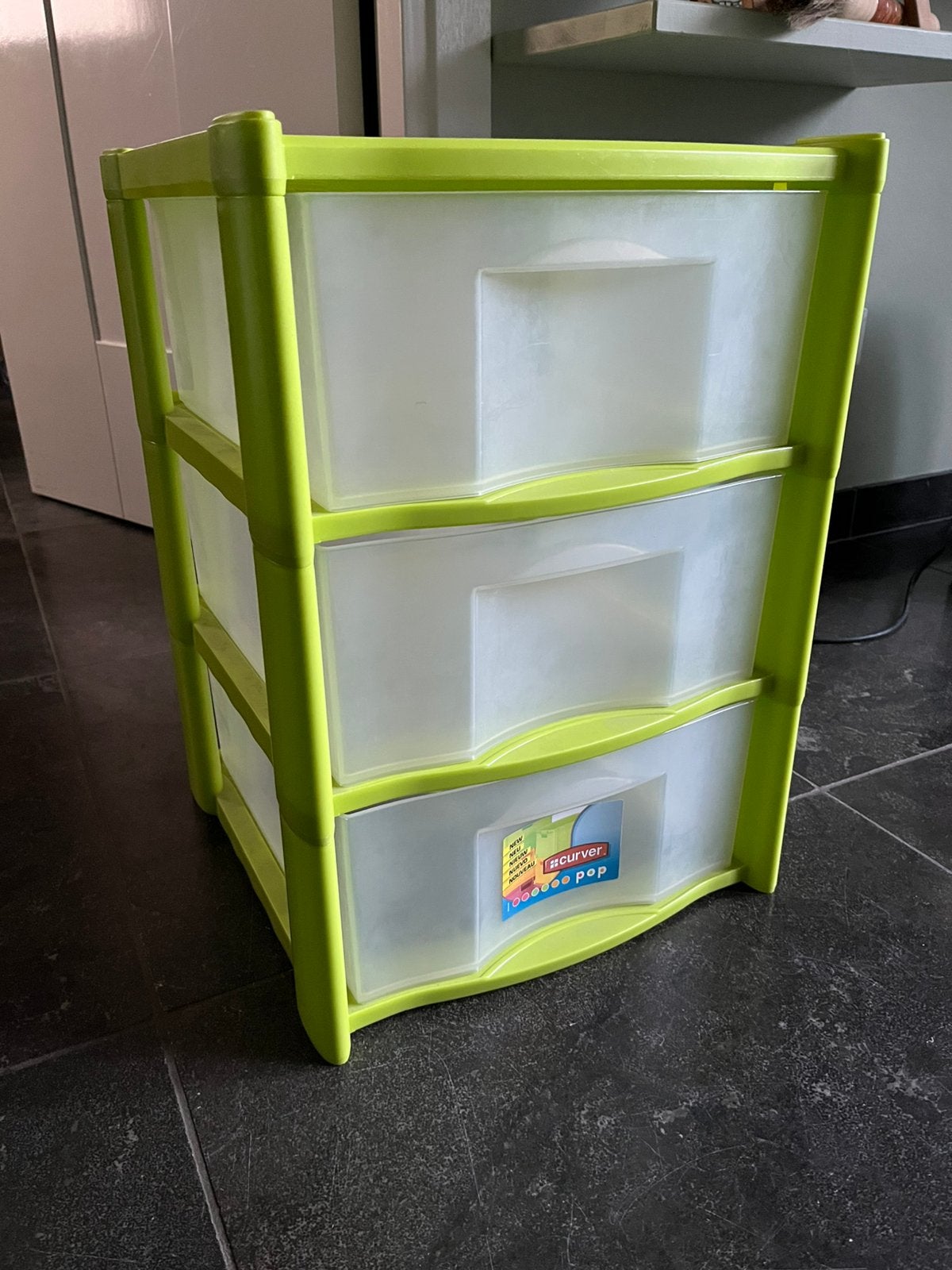 Kunststof ladekastje, Ophalen of Verzenden, Zo goed als nieuw, 3 of 4 laden, Minder dan 100 cm