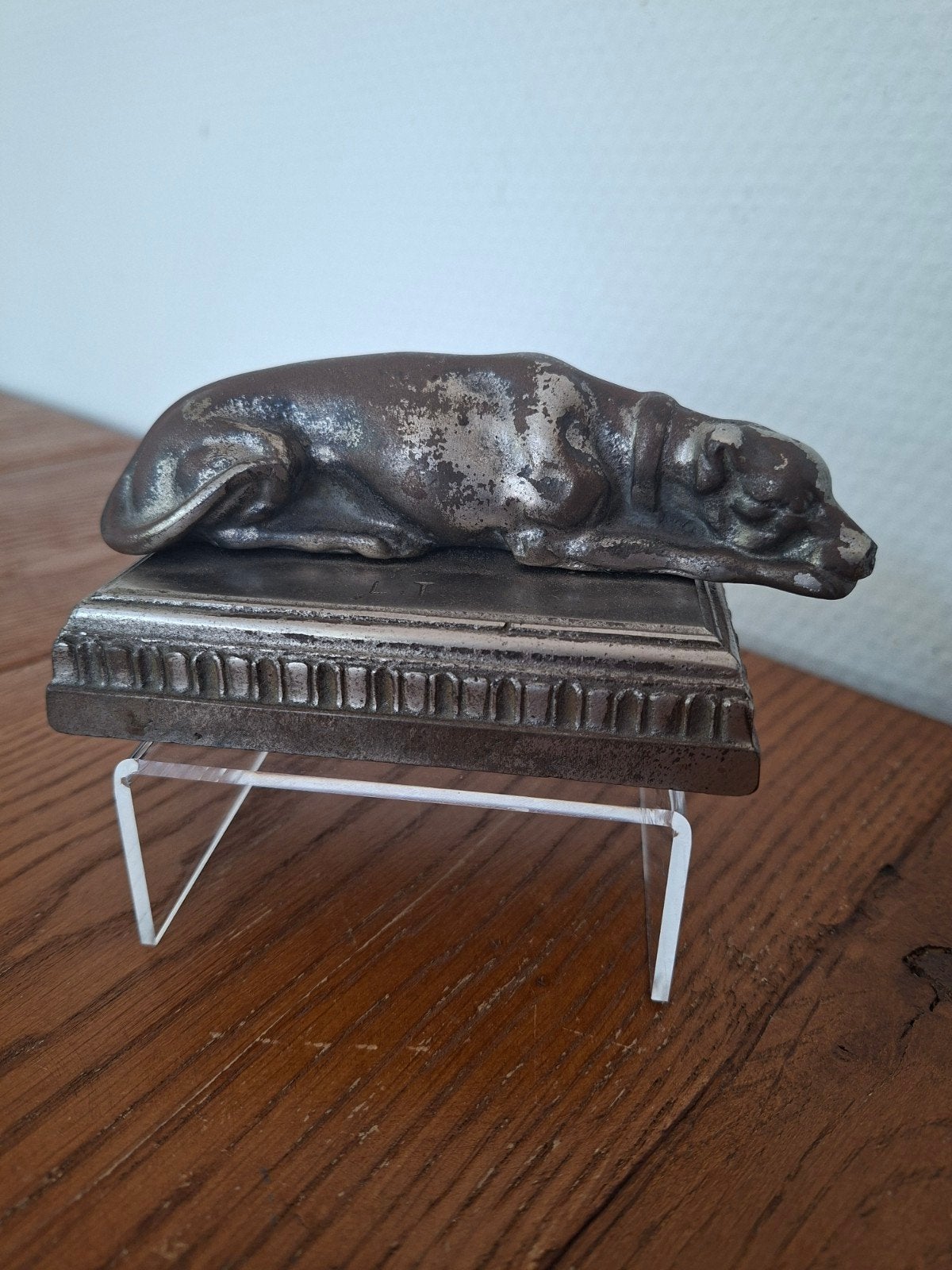 Gietijzeren beeldje van een hond (hazewind hond/whippet?), Ophalen of Verzenden