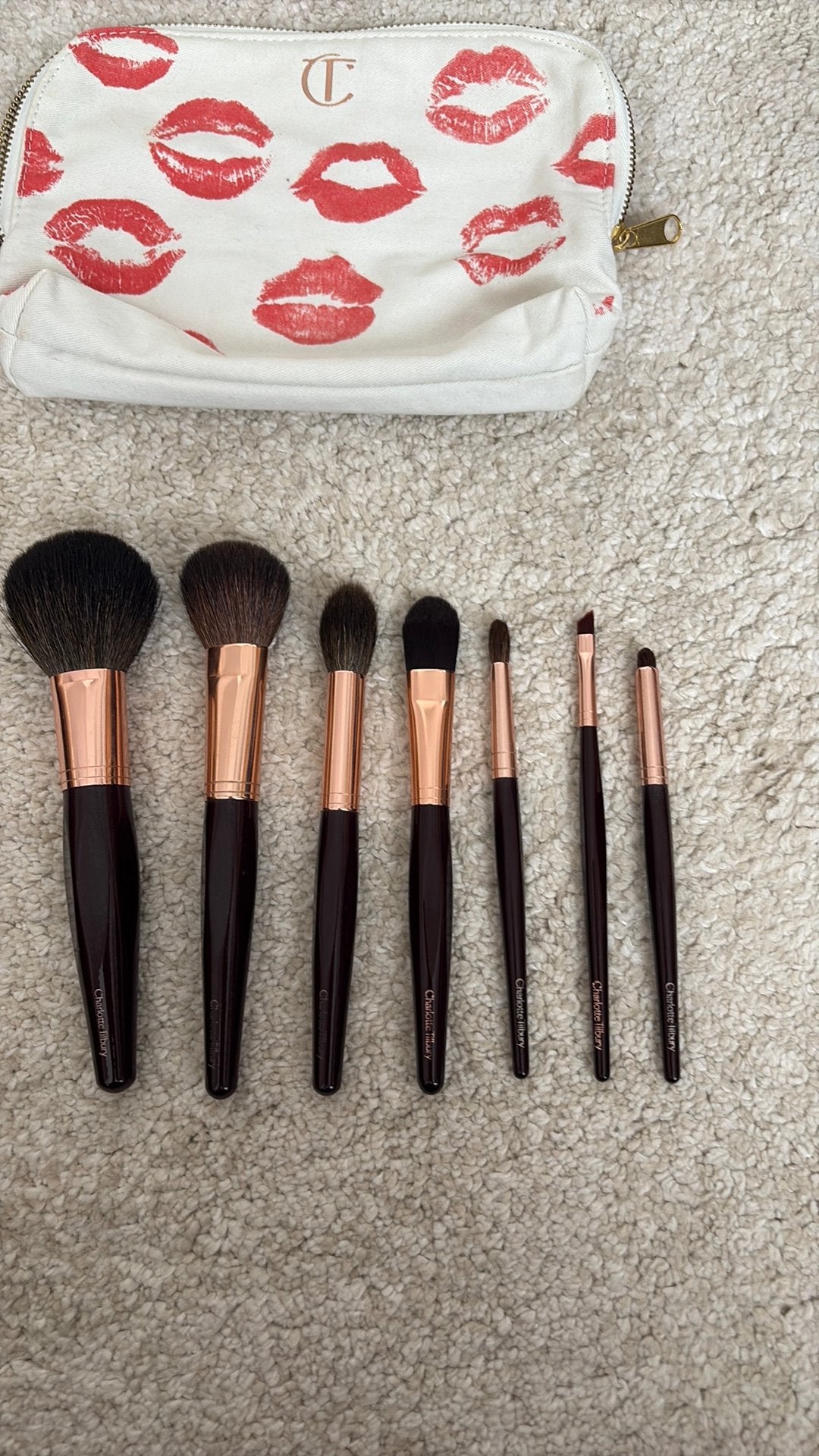 Charlotte Tilbury kwasten set, Ophalen of Verzenden, Zo goed als nieuw, Zwart, Ogen