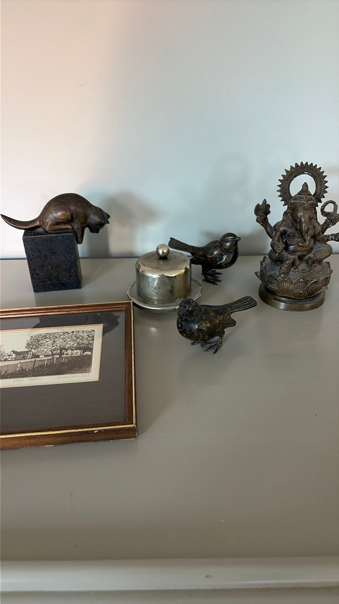 Metalen (bronzen) beeldjes en schilderijk en zilver, Verzenden
