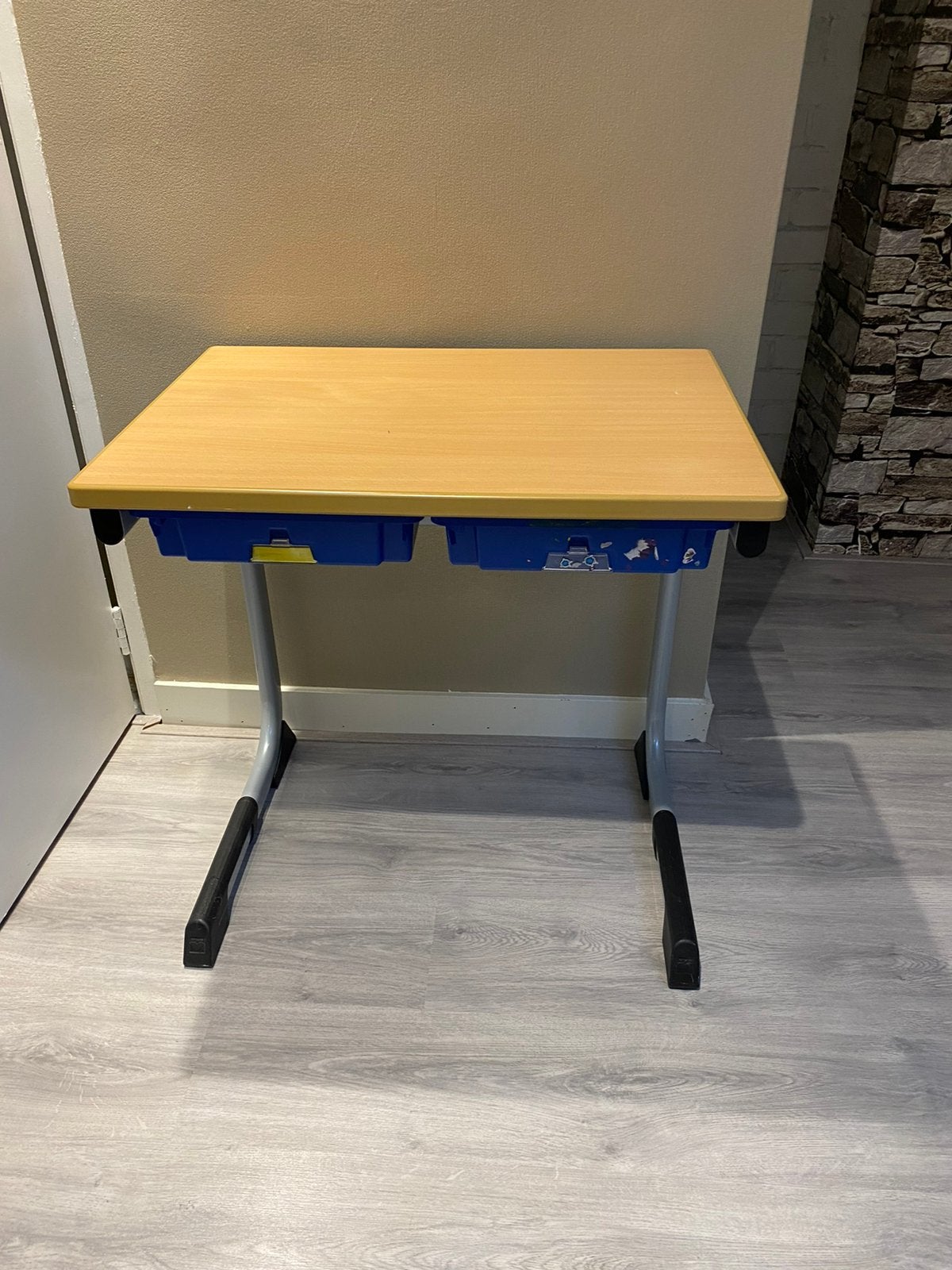 Vintage Kinderbureau, Demontabel, Gebruikt, Metaal, Kinderbureau