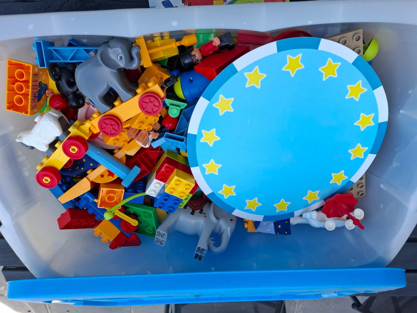 Grote set LEGO Duplo: Circus, Huis, Auto, Vliegtuig+ extra's, Ophalen, Gebruikt