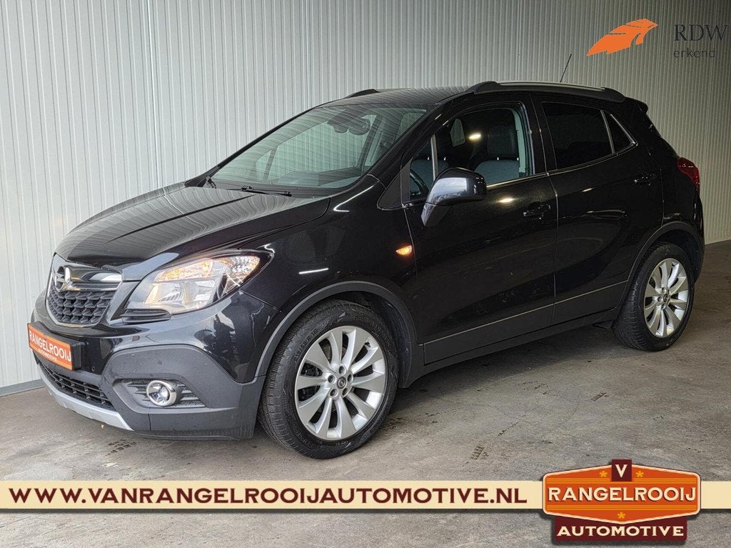 Opel Mokka 1.4 T Innovation Automaat, open dak, 18" lmv, cli, 15 km/l, Gebruikt, Euro 6, Zwart