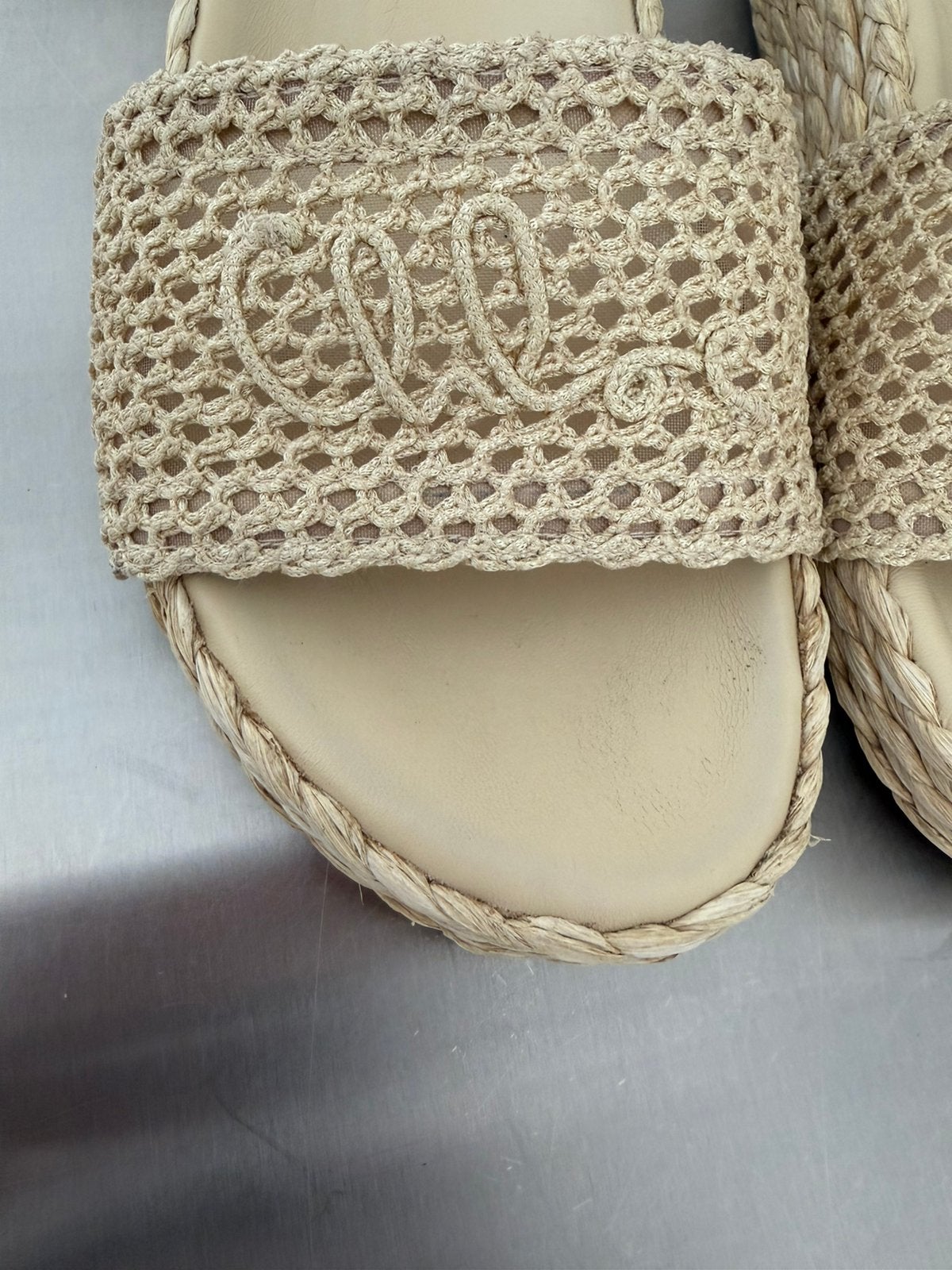 Chloe schoenen maat 38, Kleding | Dames, Slippers, Verzenden, Beige, Zo goed als nieuw