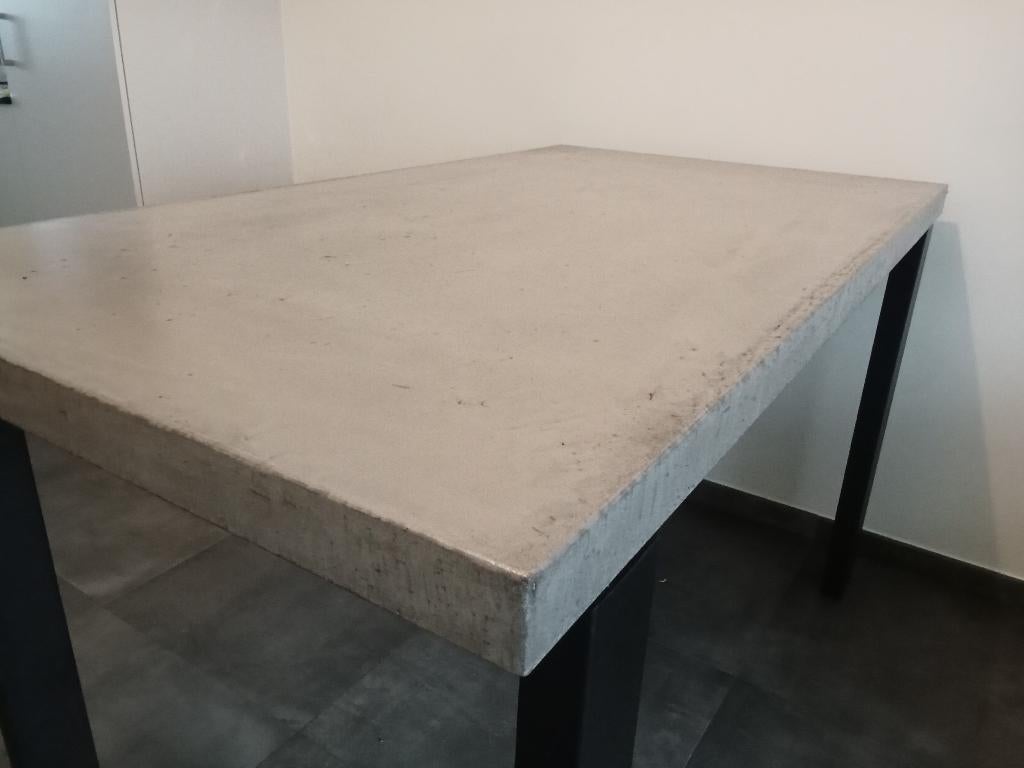 Eetkamertafel betonlook 160x90cm, Ophalen, Kunststof, Gebruikt, 50 tot 100 cm