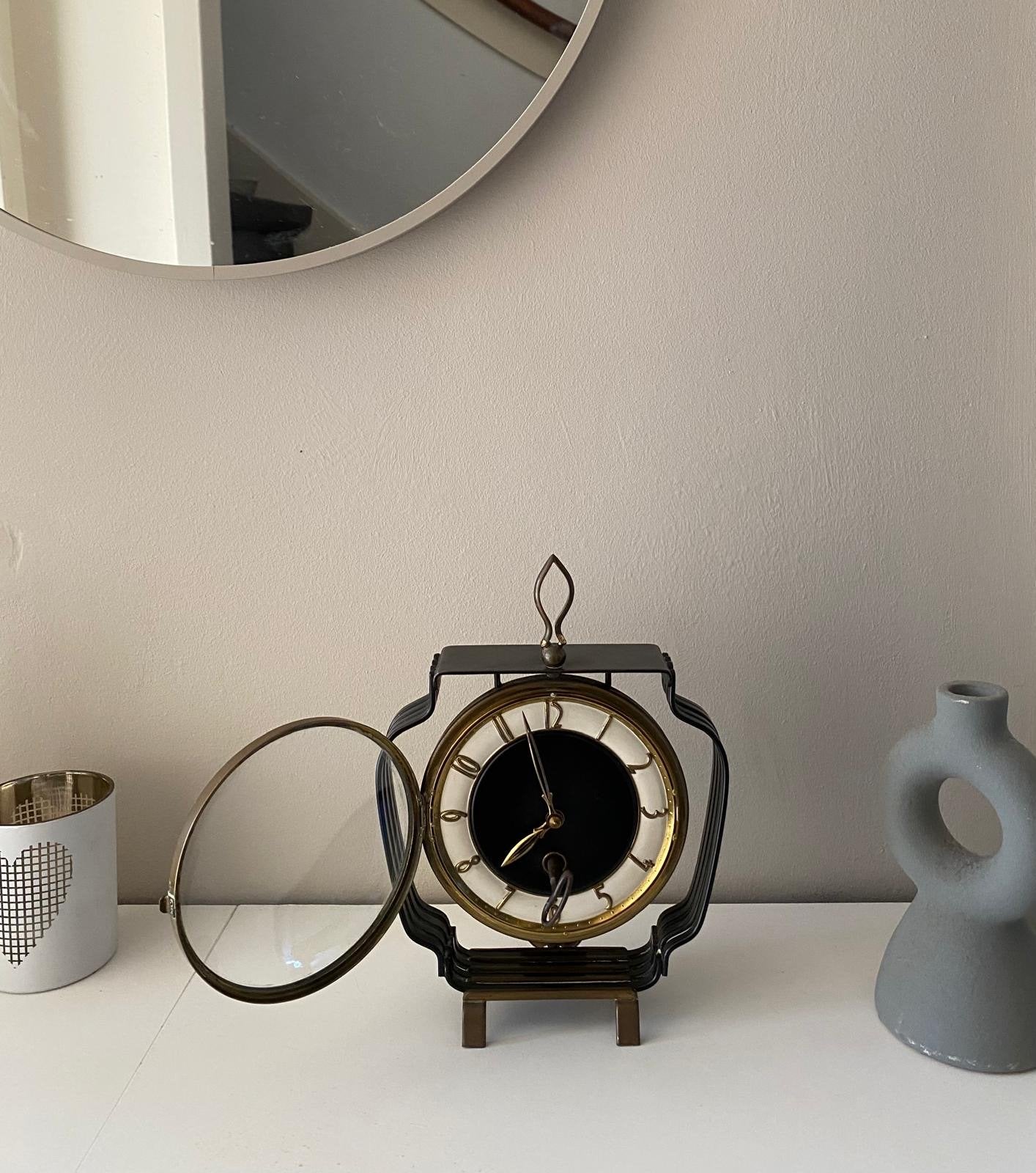 Vintage Tafelklok - Art Deco Stijl, Ophalen