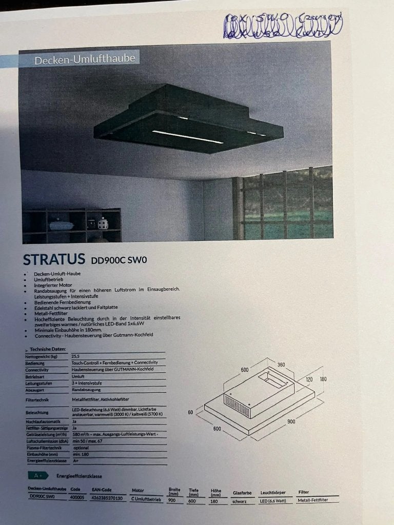 Stratus DD900C SW0 Recirculatie Onderbouwafzuigkap 90 cm, Onderbouw afzuigkap, Motor, Nieuw, Ophalen of Verzenden