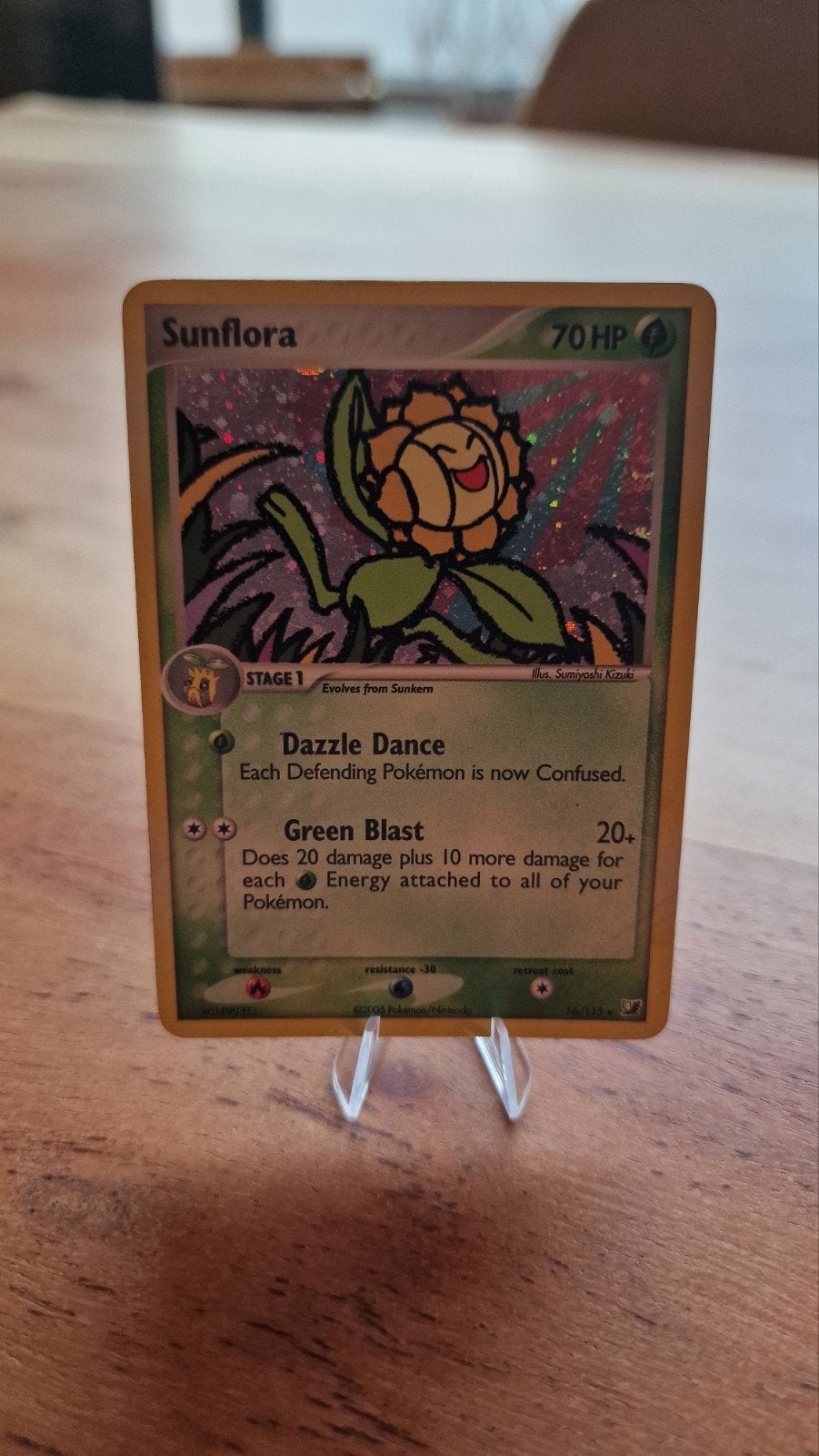 Sunflora Pokémon Kaart 16/115 - Vouw Zichtbaar, Ophalen of Verzenden, Gebruikt, Losse kaart