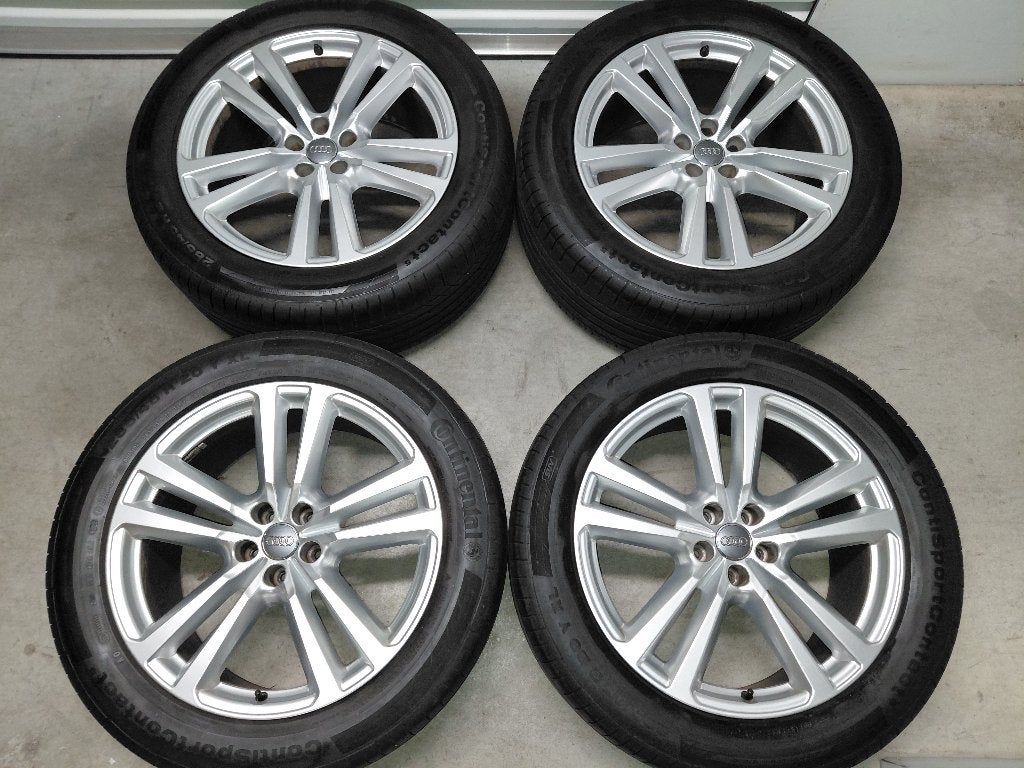 Originele 20 inch S-Line velgen met zomerbanden Audi Q7, Ophalen