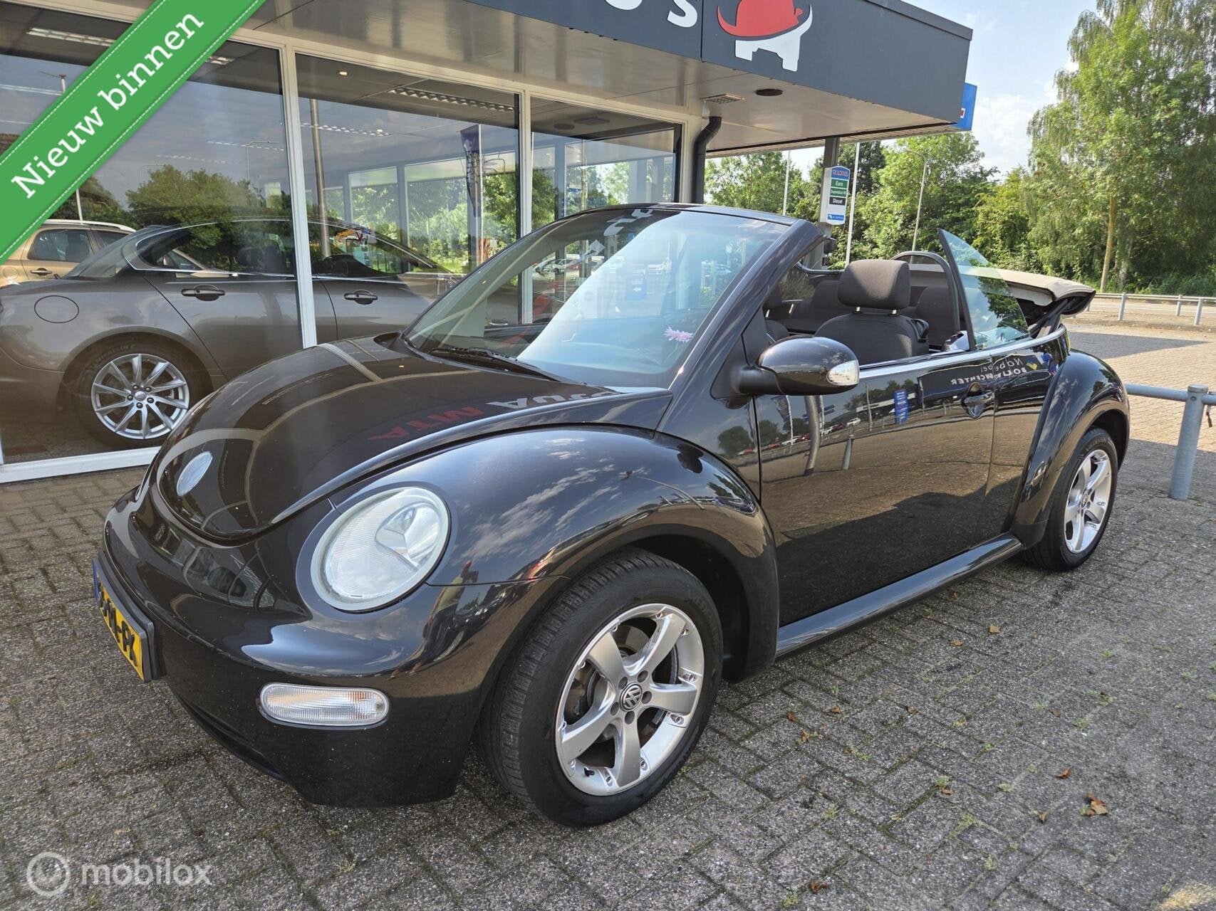 Volkswagen New Beetle Cabriolet 1.6 Turijn Airco Cruise, Auto's, Stof, Gebruikt, Beetle (Kever), 4 cilinders