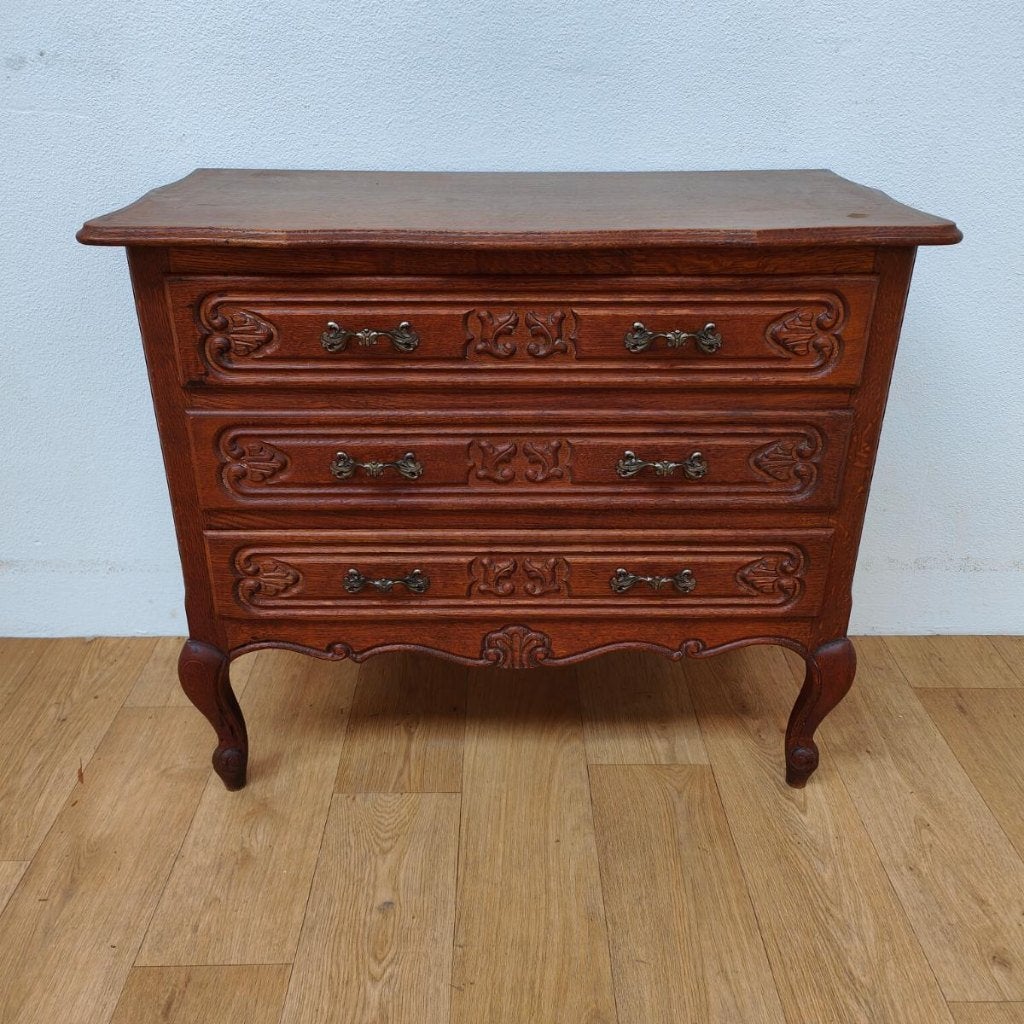 Vintage landelijk ladekastje, commode dressoir ladekast 707, Valkenswaard, Gebruikt, Info@flashbackfurniture.nl, Eikenhout