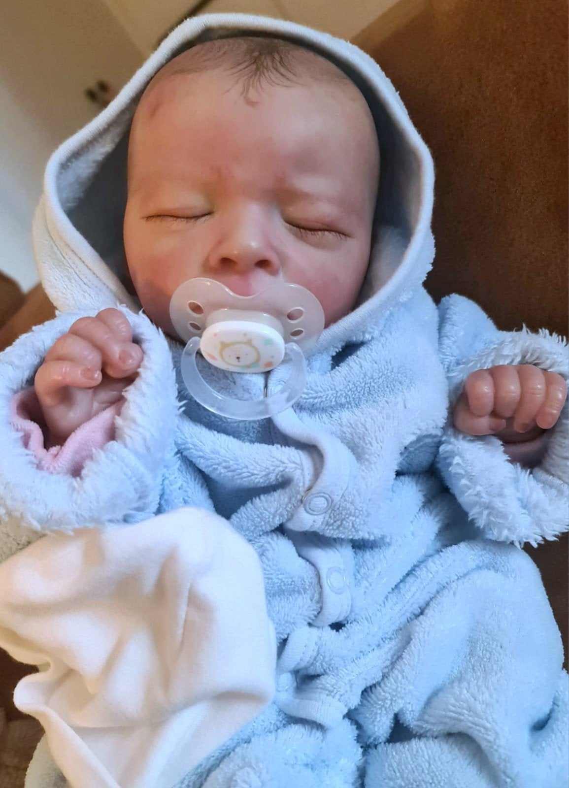 reborn pop te koop, Ophalen of Verzenden, Zo goed als nieuw, Babypop, Levensecht of Reborn