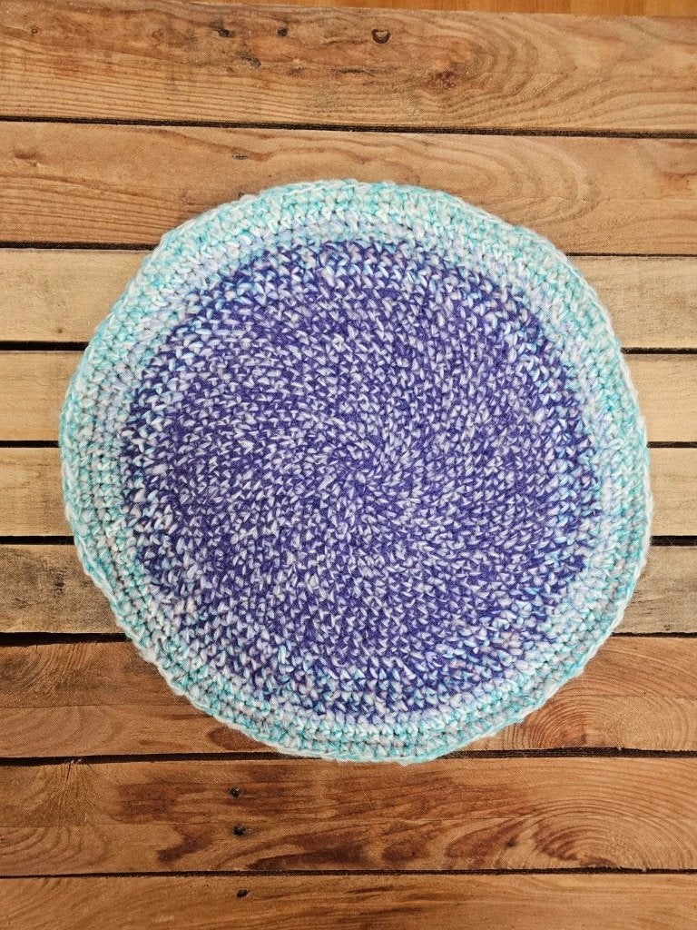 Granny Gehaakt Paars 45/45, Minder dan 50 cm, Gebruikt, Wit, Rond
