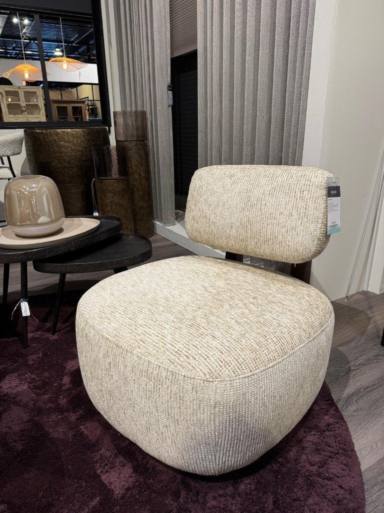Fauteuil Sari l Whoon | Meubilex l van €665,- voor €399,-, Ophalen, Nieuw, 75 tot 100 cm, Stof