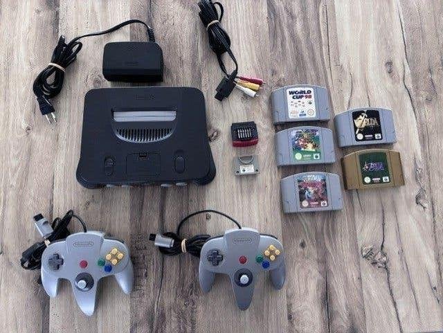 Nintendo 64, 2 Control, 5 game, Exp pak, Zelda, control pak, 1 speler, Verzenden, Gebruikt, Vanaf 3 jaar