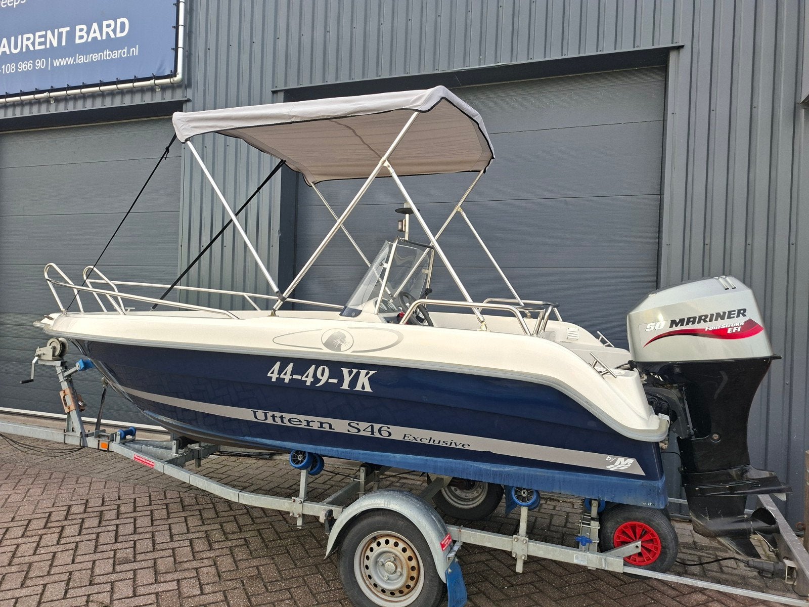 Prachtige Uttern S46 Exclusieve + Mariner 50PK 4 Takt, Overige merken, Gebruikt, Viertaktmotor, Ophalen of Verzenden