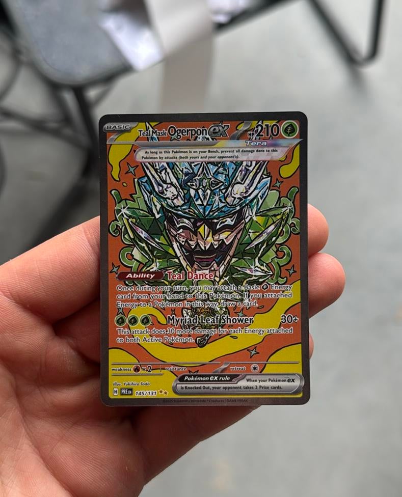 Pokemon teal mask ogerpon ex prismatic evolutions, Ophalen of Verzenden, Zo goed als nieuw