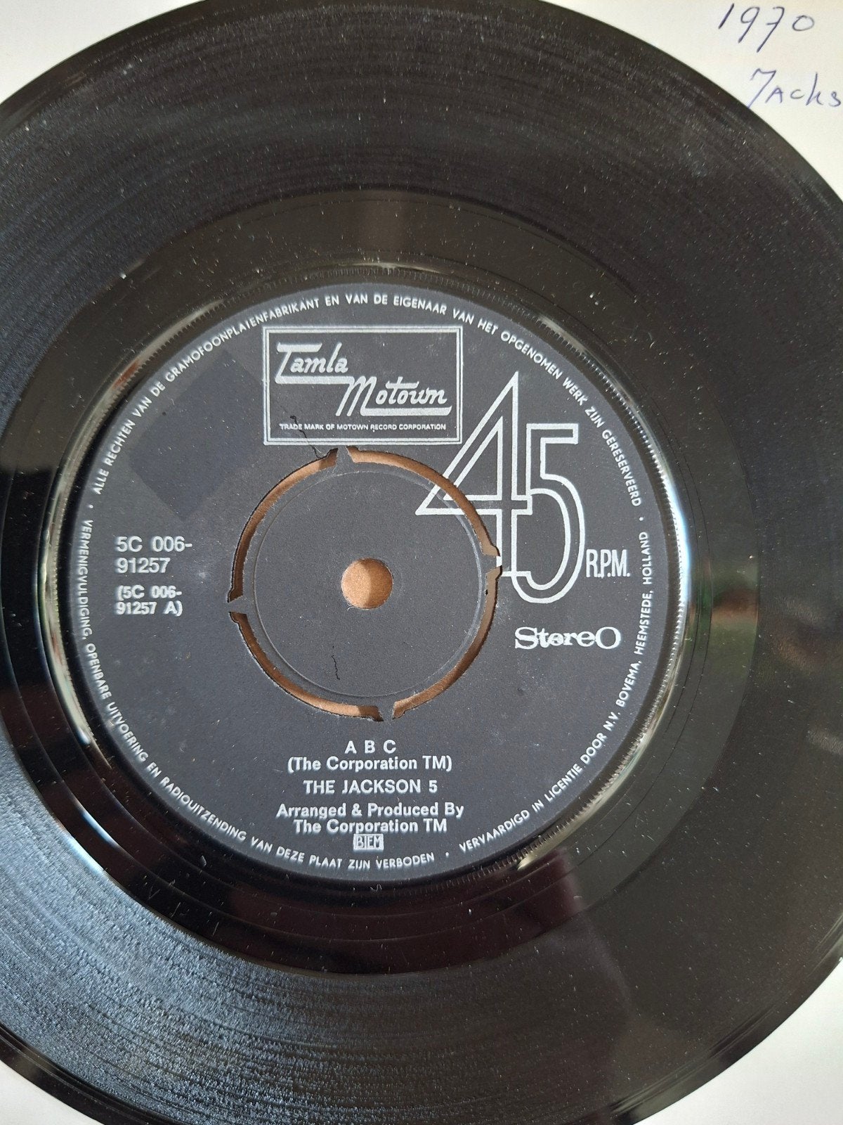 Single The Jackson 5 - A B C   1970  NL, Cd's en Dvd's, Vinyl Singles, Ophalen of Verzenden, Gebruikt, Pop