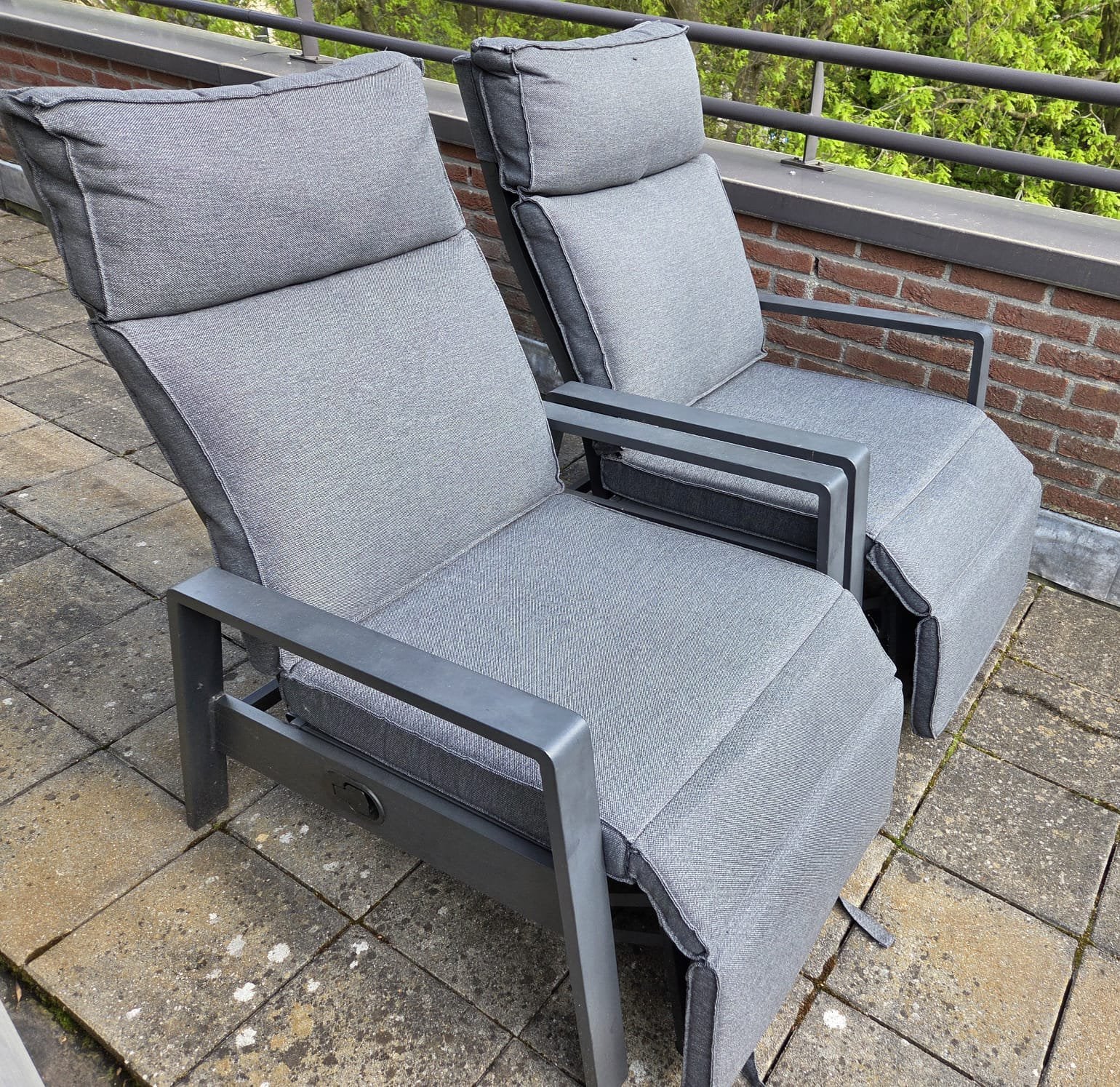JYSK Vonge stoelen, Ophalen, Gebruikt, Aluminium, Verstelbaar