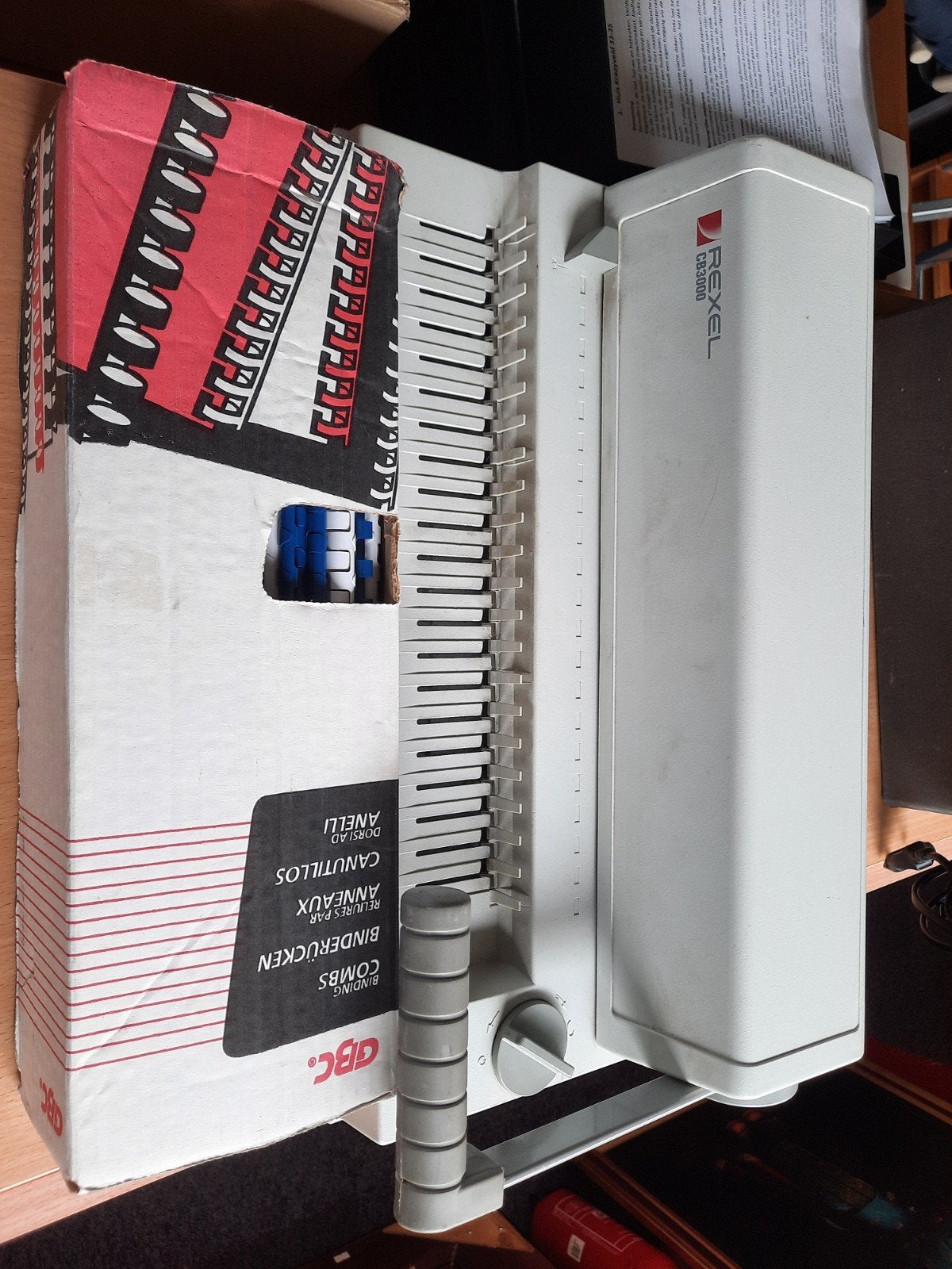 Rexel CB 3000 bind apparaat, Diversen, Ophalen