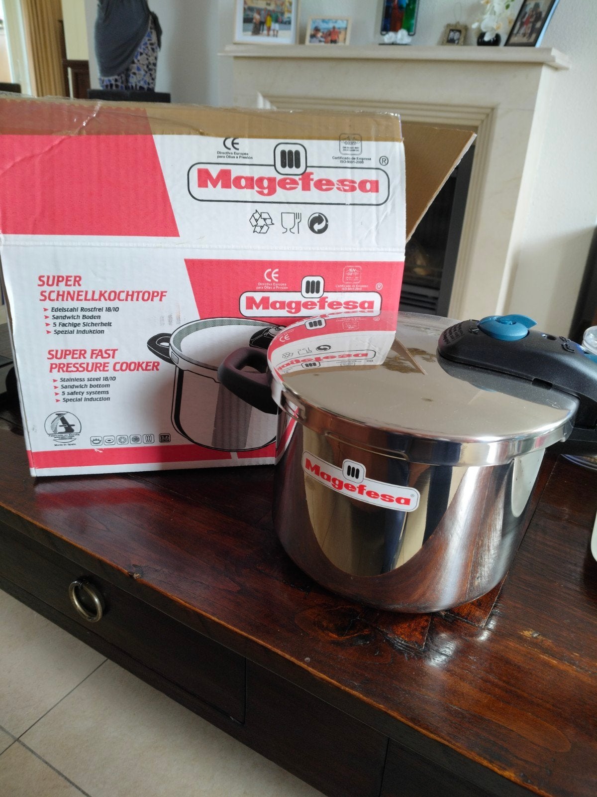 Magefesa RVS Snelkookpan 6 ltr, Huis en Inrichting, Ophalen, Snelkookpan, Nieuw, Rvs