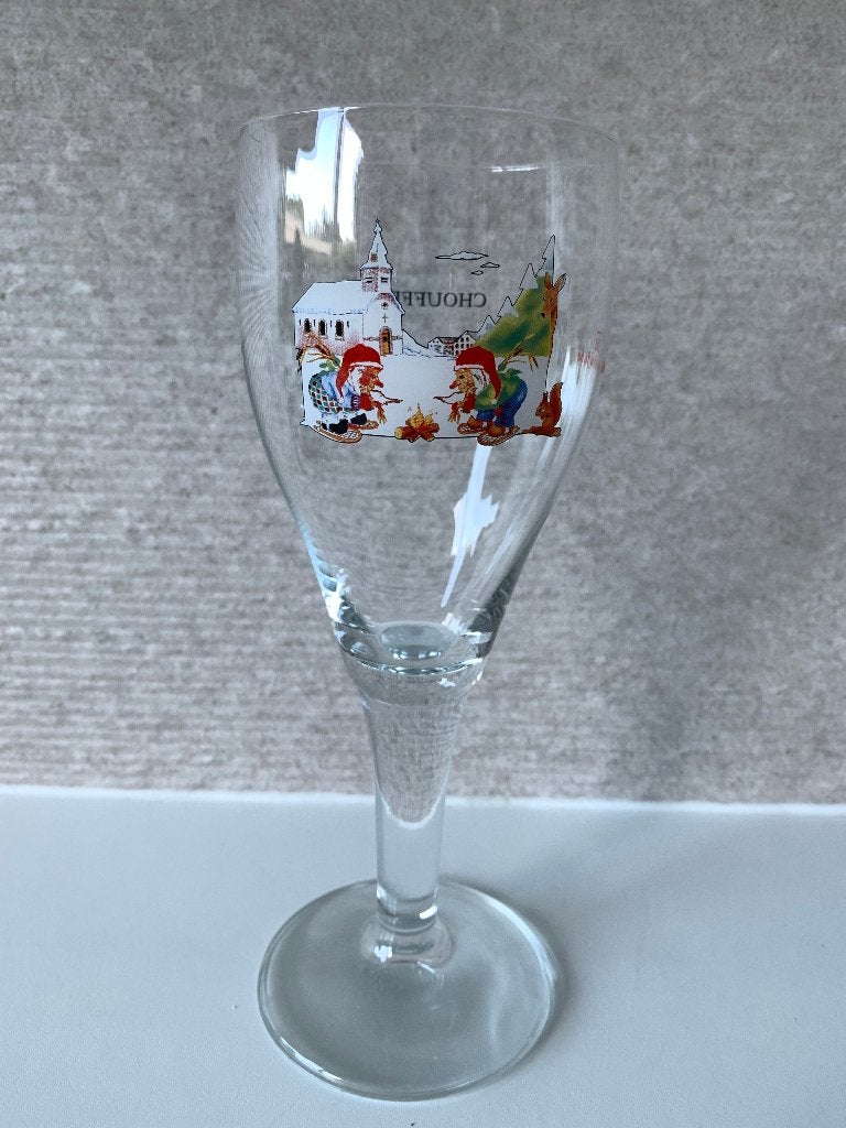 Chouffe glas N'ice Chouffe glas, Verzamelen, Biermerken, Ophalen of Verzenden, Zo goed als nieuw, Glas of Glazen, Duvel