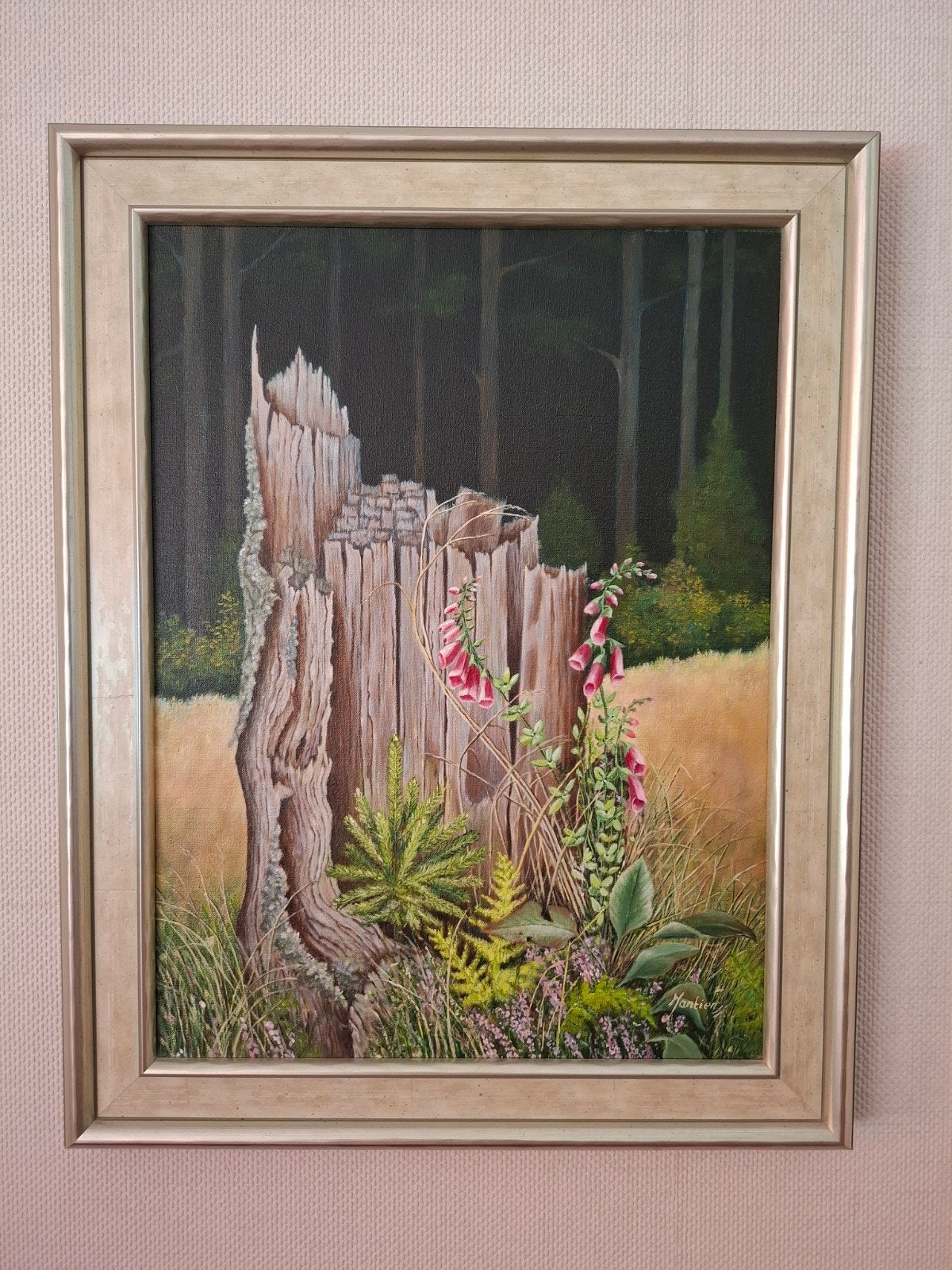 Schilderij Dode Boomstam, Ophalen