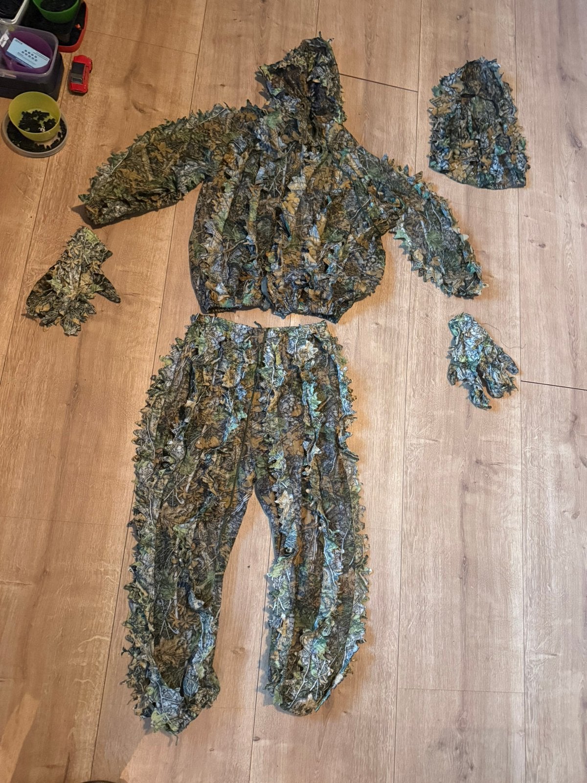 3D Ghillie Suit / camouflagepak – compleet, Ophalen of Verzenden, Gebruikt, 158 t/m 164, Jongen of Meisje