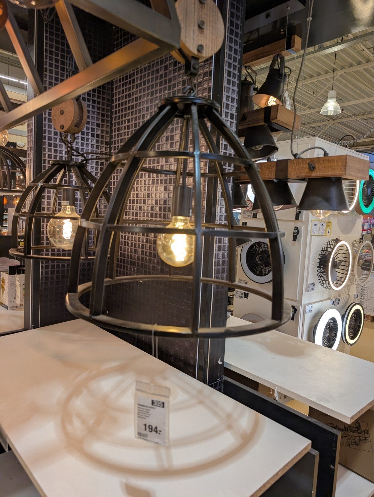 Hanglamp Matrix Zwart Metaal E27 - Gebruikt, Gebruikt, Metaal, Industrieel, E27 (groot)