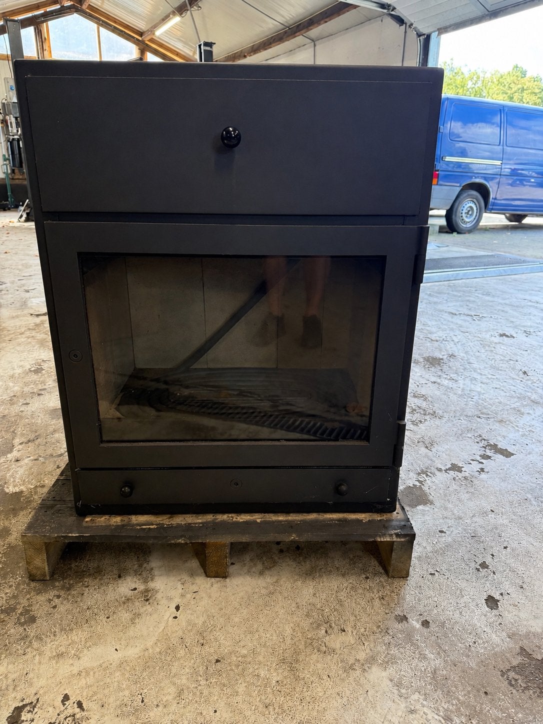 DDG 40 CV houtkachel 30 kW – houtkachel met warmtewisselaar, Ophalen, Gebruikt, Inbouwhaard, Houthaard