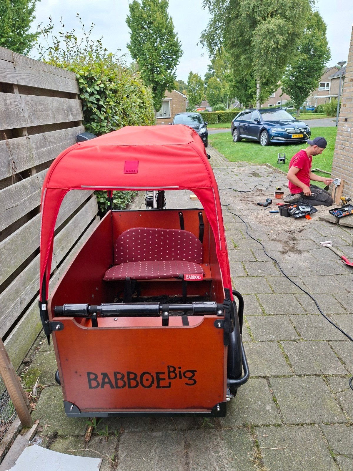 Babboe Big bakfiets, Ophalen, Gebruikt, 4 kinderen of meer, Huif