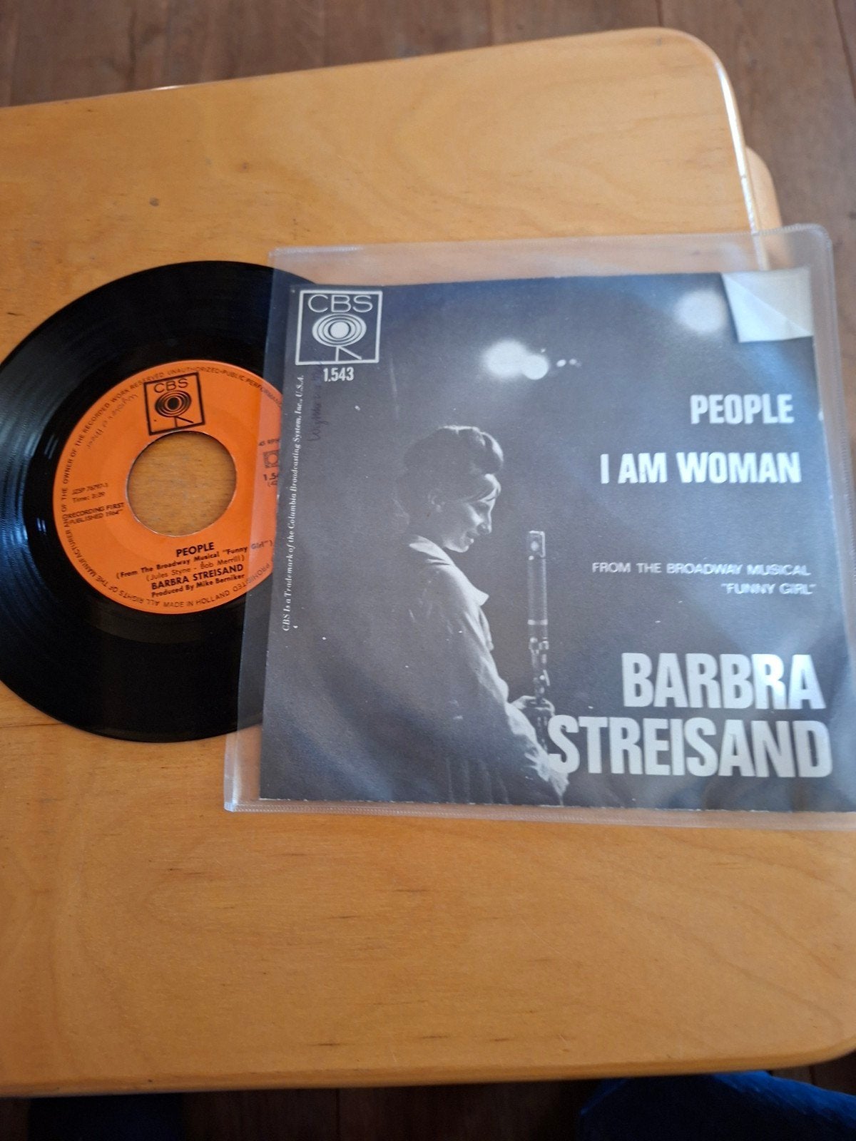 Barbra Streisand - People / I Am Woman (Single), Cd's en Dvd's, Gebruikt, Originele persing, 7 inch, Ophalen of Verzenden