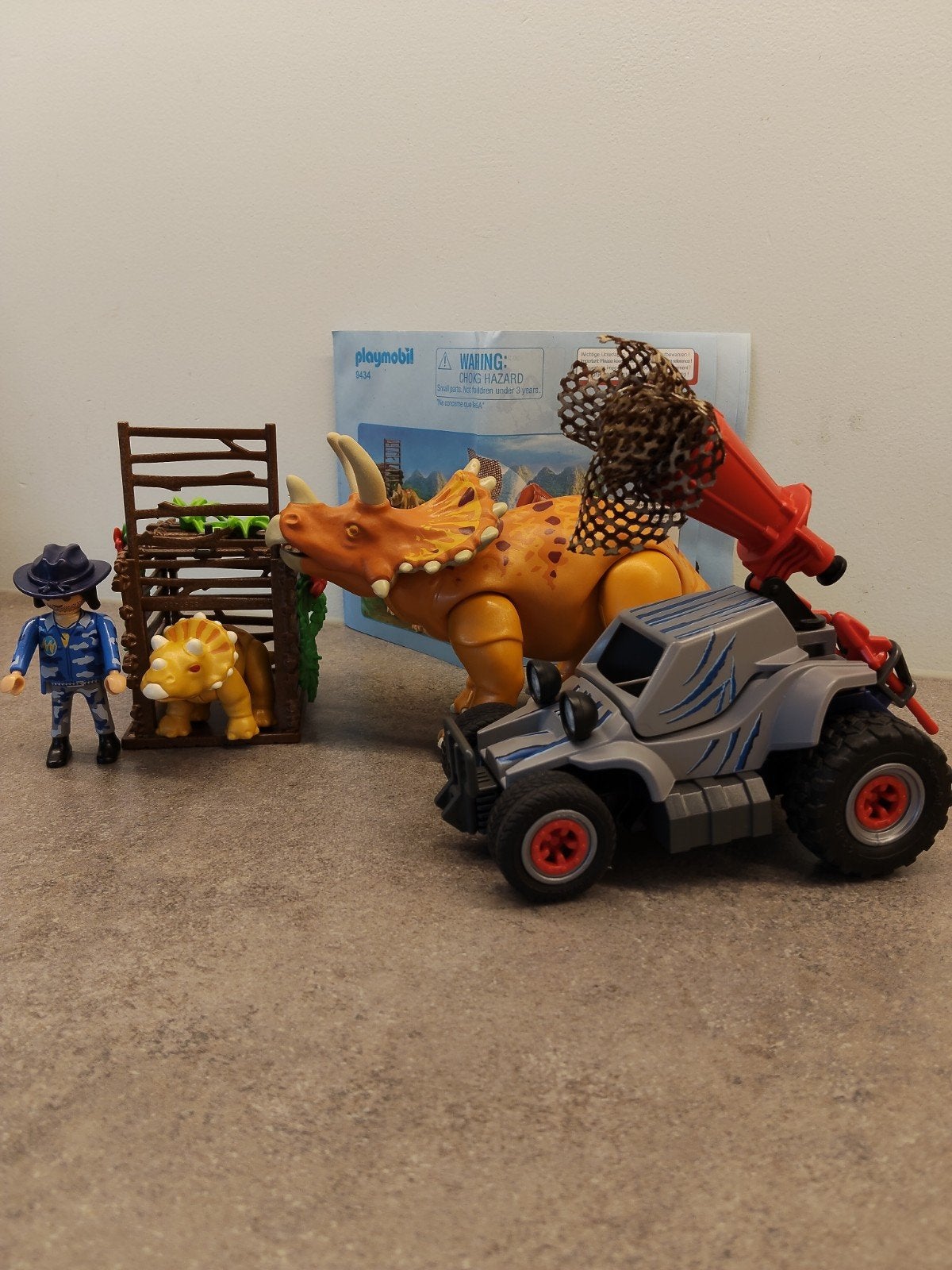 Playmobil Dinosaurus Set met Triceratops en Voertuig, Ophalen, Gebruikt