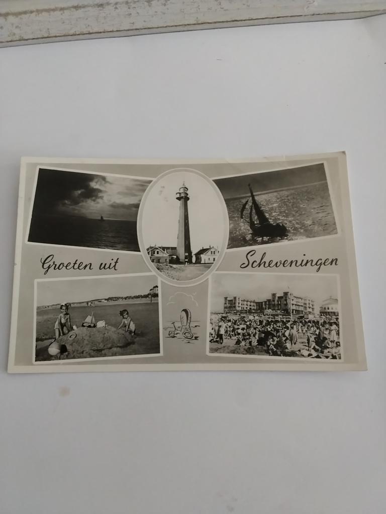 GROETEN UIT SCHEVENINGEN. 1954, Ophalen of Verzenden, 1940 tot 1960, Zuid-Holland