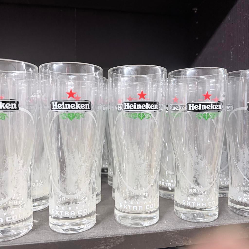 Heineken Extra Cold glazen, 30 stuks, Verzamelen, Ophalen of Verzenden, Gebruikt