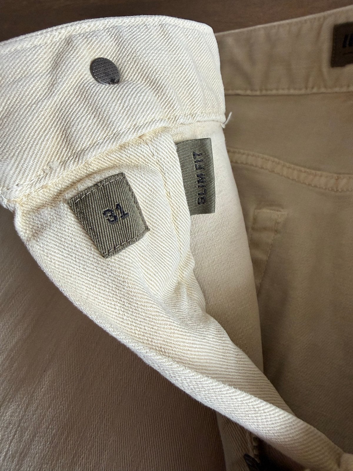 Incotex Slim Fit Jeans - Crème/Wit - Maat W31 (S), Ophalen of Verzenden, Zo goed als nieuw, Wit, W32 (confectie 46) of kleiner