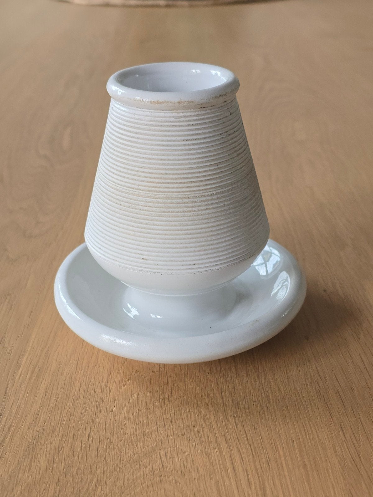 Antieke witte zware porseleinen MOUZIN LECAT NIMY pyrogeen, Antiek en Kunst, Ophalen of Verzenden