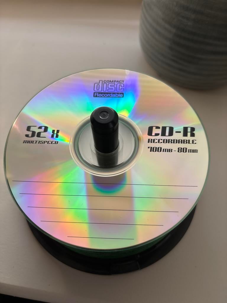 CD-R Recordable 52x Multispeed 700MB - 80min (Spindel), Ophalen of Verzenden, Nieuw, Cd, Op spindel