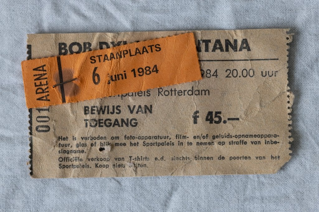 Bob Dylan/ Santana kaartje 6 juni 1984 Rotterdam, Tickets en Kaartjes, Twee personen, Juni