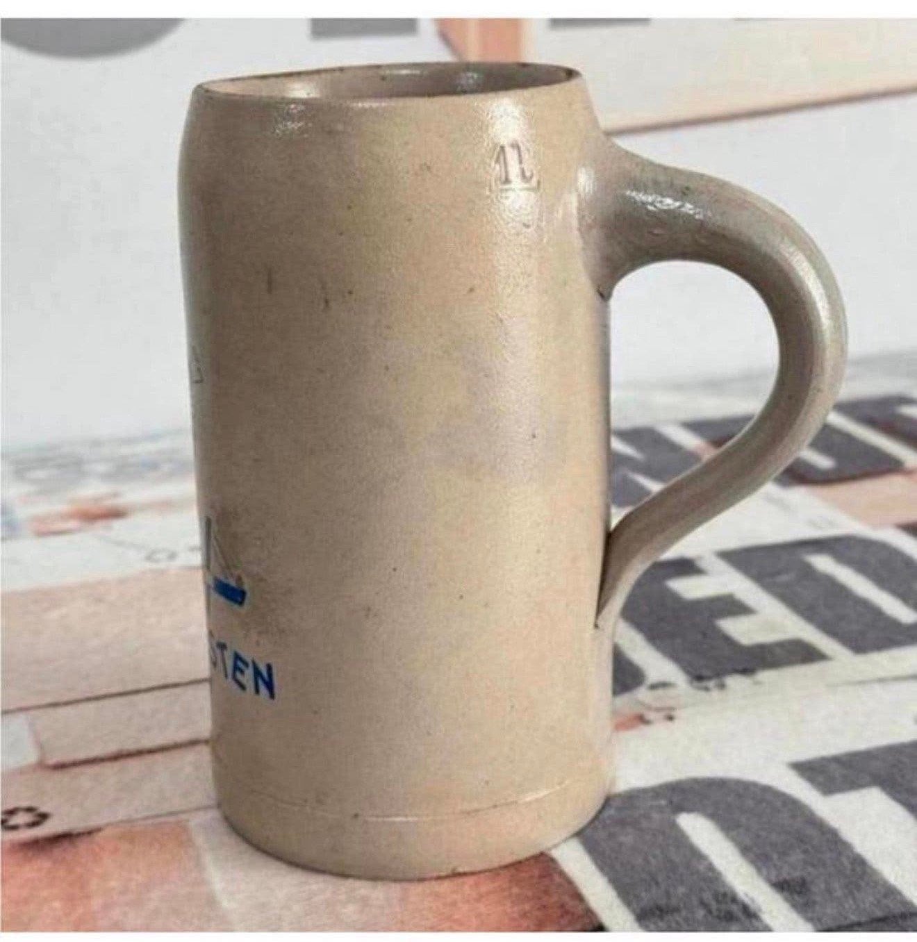 Vintage Wieze bierpot bierpul bier pot 1 Liter steen oktober, Verzamelen, Ophalen of Verzenden, Zo goed als nieuw, Pul(len), Overige merken