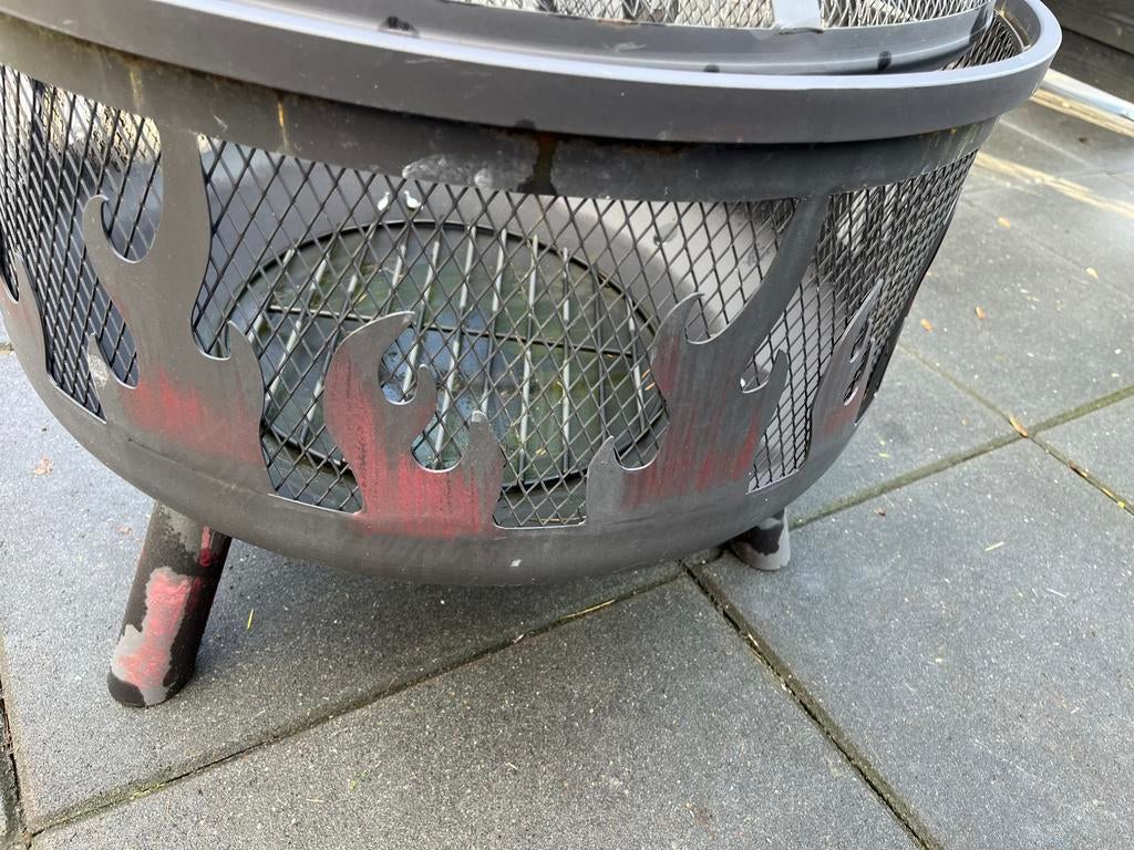 Te koop vuurkorf nieuw met spatscherm., Tuin en Terras, Ophalen, Nieuw