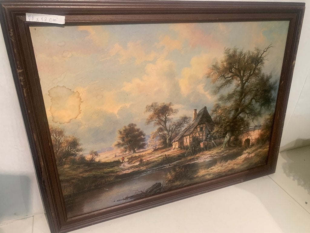 Landschap schilderij, Ophalen of Verzenden