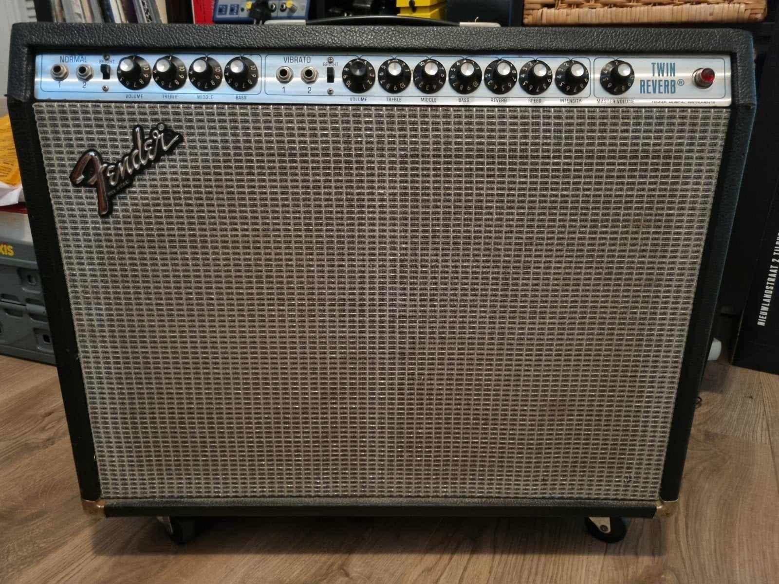 Fender Twin Reverb Silverface 1980 gitaarversterker, Ophalen, Gebruikt, Gitaar, 100 watt of meer