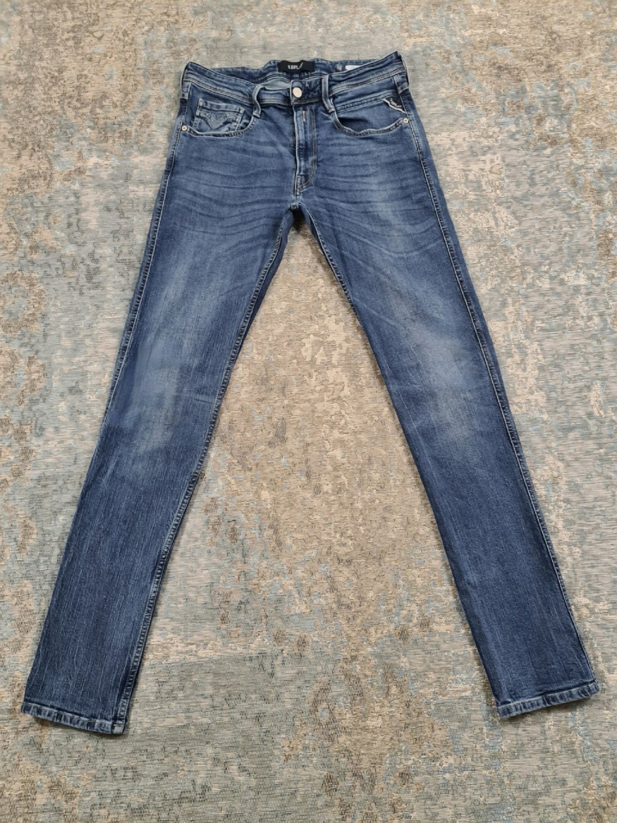 Replay ANBASS W33 L34 Slim Blauw STRETCH Bronno3334, Blauw, Wolvenstraat 19, 1016EN, Amsterdam, Ophalen of Verzenden, Zo goed als nieuw