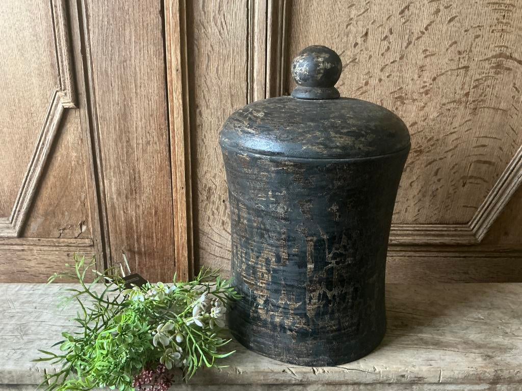 NIEUW mooie grote houten pot met deksel, Ophalen of Verzenden, Nieuw, Rond, Hout