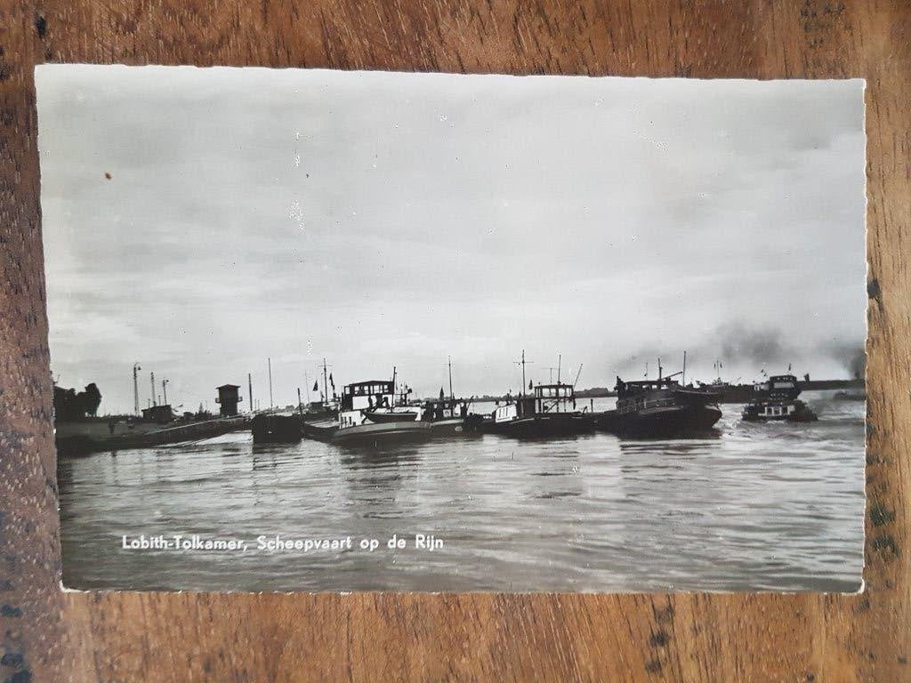 Ansichtkaart Lobith - Tolkamer Scheepvaart op de Rijn Boot, Ophalen of Verzenden, 1940 tot 1960, Ongelopen, Zuid-Holland