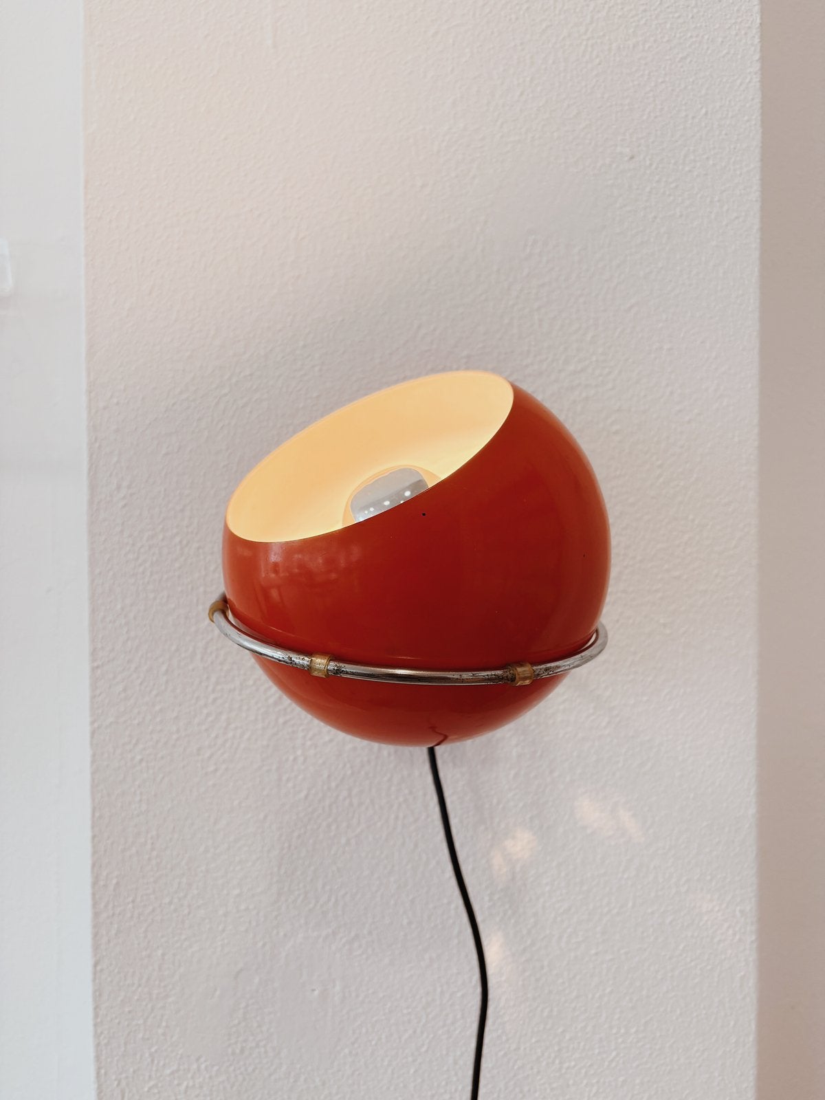 VINTAGE WANDLAMP ORANJE | SPACE AGE, Ophalen of Verzenden