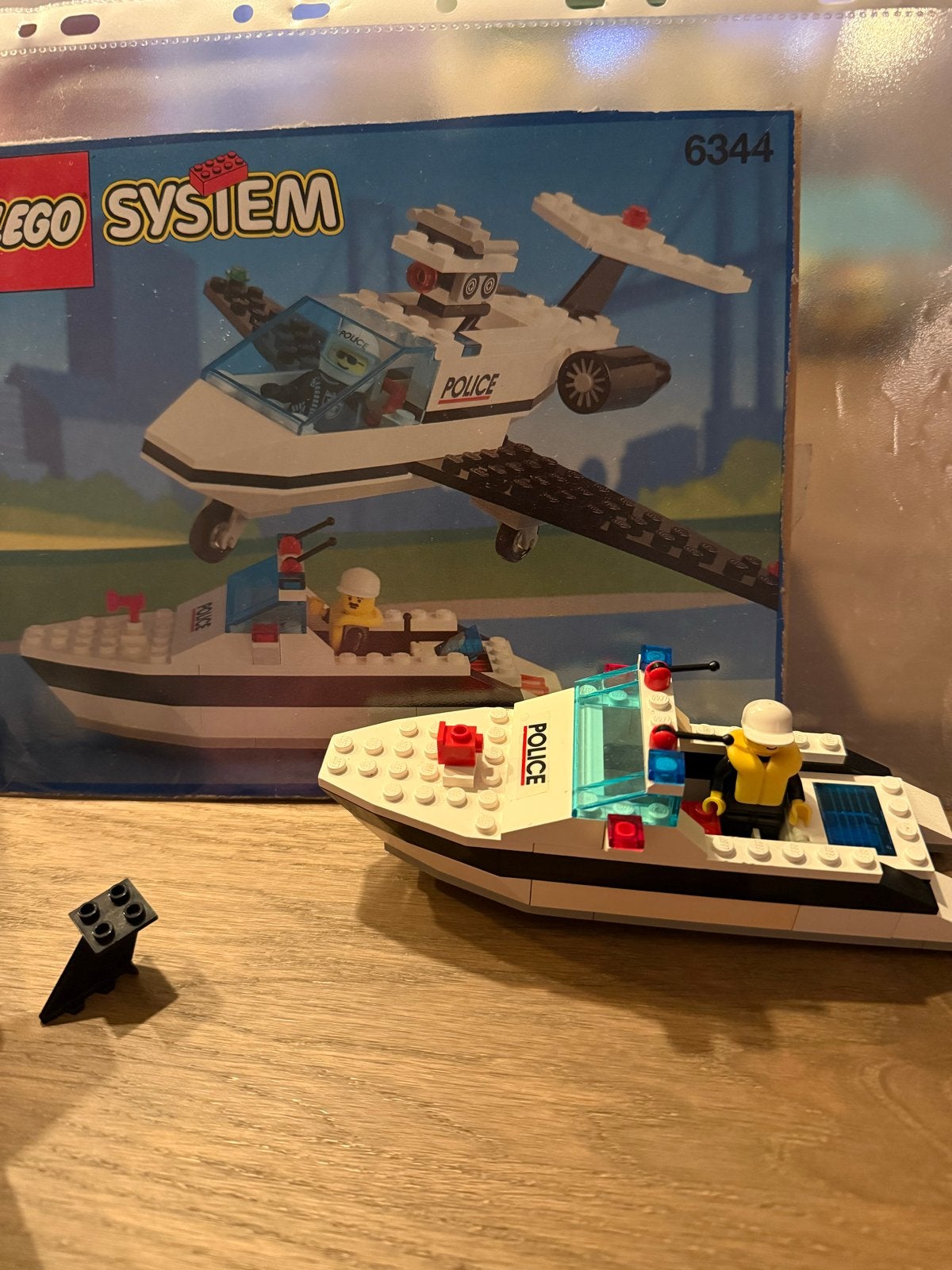 Lego System 6344 Politieboot met bouwtekening, Ophalen of Verzenden, Gebruikt