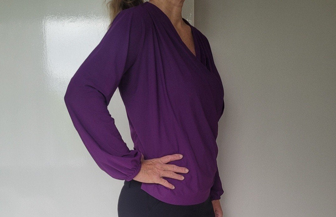 Studio Anneloes overslagblouse L Paars Travelstof Top, Kleding | Dames, Studio Anneloes, Verzenden, Paars, Maat 42/44 (L)