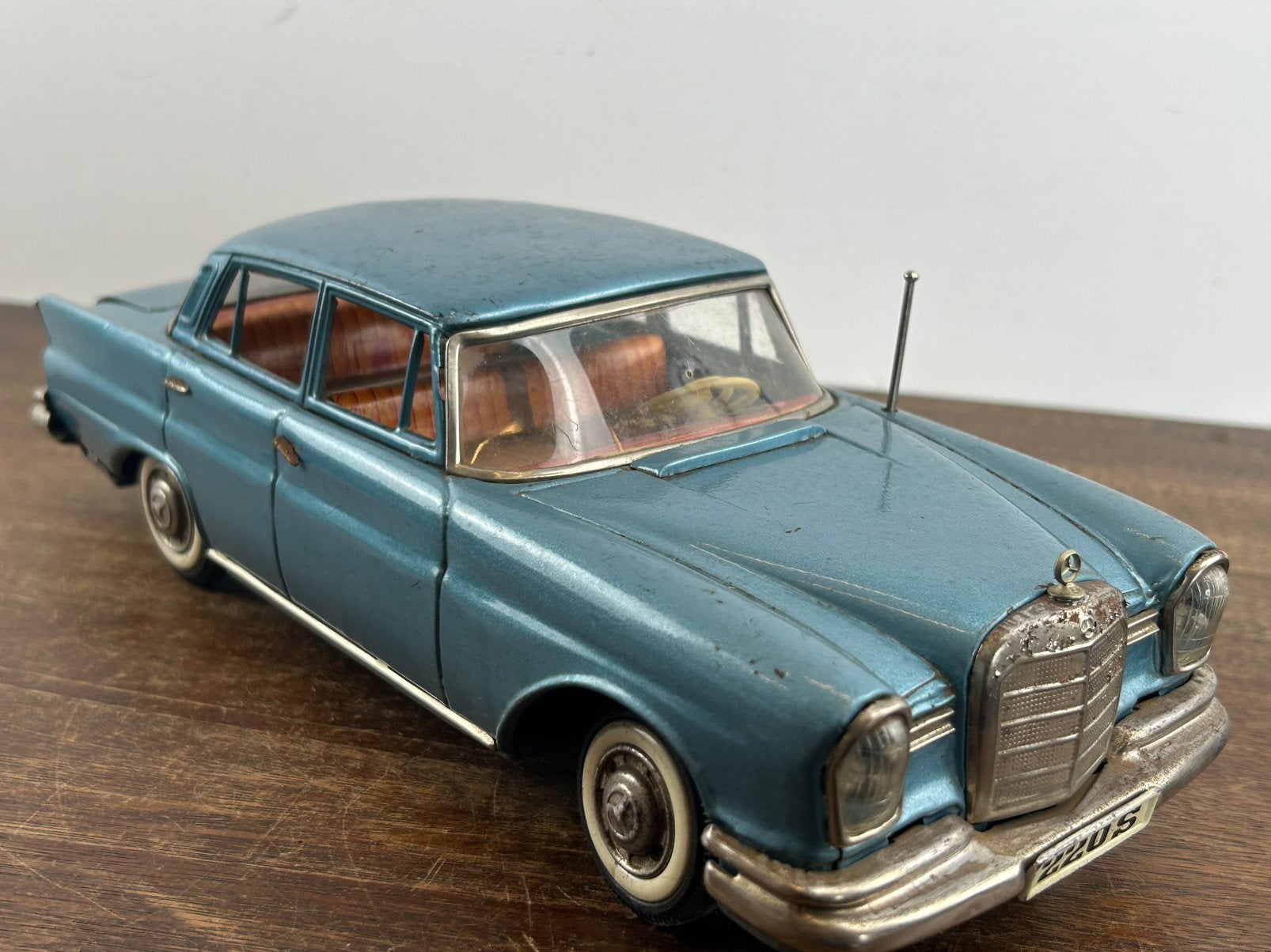 Shioji SSS Mercedes Benz 220 S Blauw made in Japan, Ophalen of Verzenden